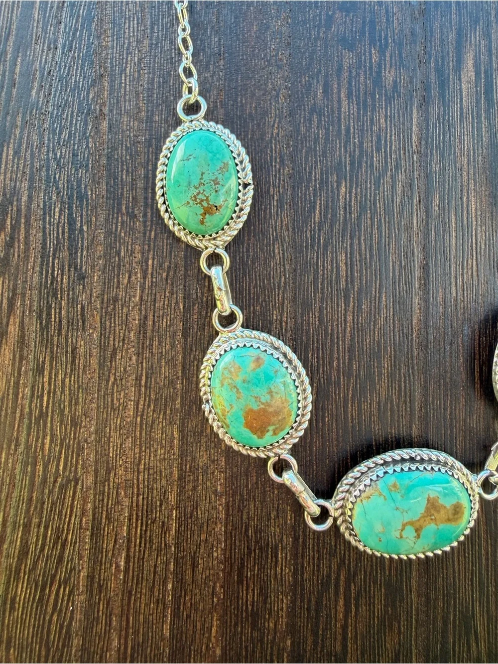 Kingman Turquoise Choker Navajo Handmade by Keith Henry - signed